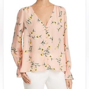 Joie 100% silk Bolona floral blouse size xs